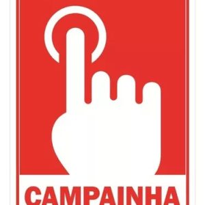 Placa De Sinalização Campainha 10x15 - Entrega Rápida