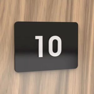 20 Placas De Acrílico Com 2 Números Para Porta Apartamento