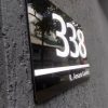 Numero Para Casas, Placa Em Acrílico Preto, Personalizado. Cor Preto E Branco