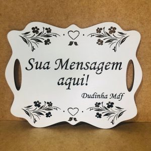 Placa para casamento personalizada 30x23 em mdf branco de 3mm