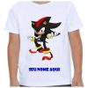 Camisa Estampada Infantil Personalizada Sonic Shadow 04-16