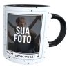 Caneca Pai & Paiê & Paizão & Paizinho & Cora & Meu Velho Dia Dos Pais Com Foto Personalizada com Alça e Interior Preto P