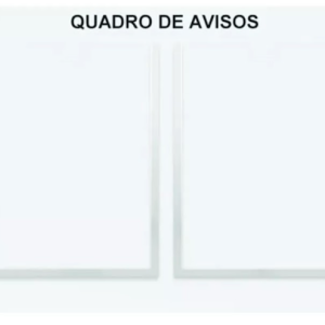 Quadro de aviso e gestão em mdf e acrilico com 2 Displays A4 v