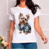 Camiseta T-shirt Feminina Estampada Pet Dog