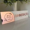 Placa De Porta Indicativa C/ Acrilico Espelhado 40x15 Cm