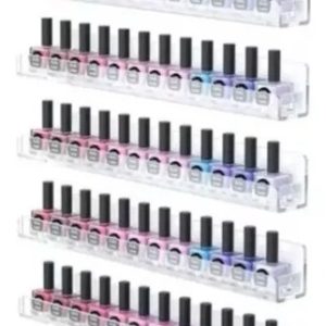 6 Prateleiras Cristal Expositor Esmalte Organizador Manicure