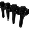 Suporte Para Microfone Fixação Parede Descanso 4 Mic Liso