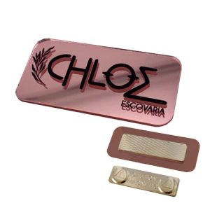 Botton Magnético Personalizado Espelhado Acrilico Luxo Sua Logo
