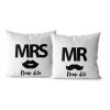 Kit 2 Capas De Almofadas Personalizadas Casal Mr e Mrs - Nomes do Casal