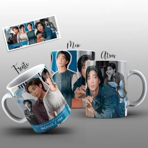 Caneca Indigo RM - Kim Nam-joon - Coleção colagem 2023 - BTS - KPOP - ARMY