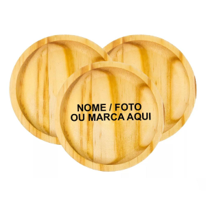Pires de madeira redondo para xicara cafe copo  Personalizado