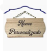 Placa de porta em madeira personalizada