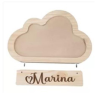 Nuvem em madeira com nome personalizado