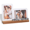 Quadro familia mdf e madeira personalizado 2 fotos