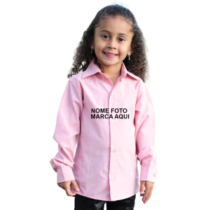 Camisa Social Infantil Menina Manga Longa