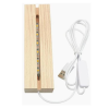Suporte de acrilico em madeira e led usb