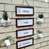 Placa decorativa personalizada de parede e corda