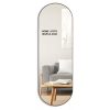 Espelho ovalada de parede Rei Dos Vidros Oval 150x50 do 1.5m x 50cm com 1.5m de diâmetro quadro marrom Personalizado