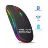 Mouse preto com led luz Personalizado