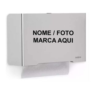 Dispenser Toalheiro Nobre Polido Metal Cromada inox prata Personalizado