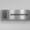Placa de porta personalizado em aluminio 25x8cm prata e dourado chapa abs