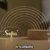 Abajur infantil personalizado com nome led rgb dinossauro acrilico e madeira