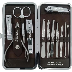 Kit Manicure Personalizado com nome Carteira Case Acessórios Portatil