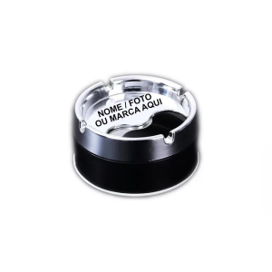 Cinzeiro Personalizado com nome e marca Aço Inox Com Revestimento Plástico pra nao se queimar