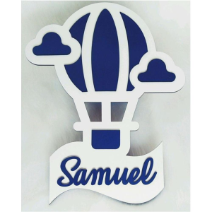 Placa decorativa balão em mdf