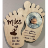 Quadro decorativo bebe recem nascido personalizado com texto nome foto