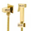 Ducha Higiênica aço inoxidável quadrado para banheiro lavabo completo dourada ouro Personalizado