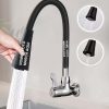 Torneira Gourmet Luxo Flexível Cozinha Parede Preta 2 Jatos Cor Preto Aletronix Personalizado