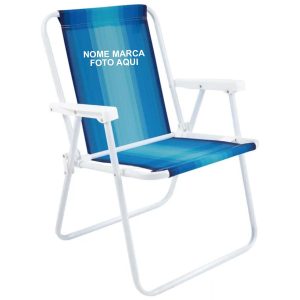 Cadeira De Praia Alta Aço Reforçado Personalizado