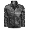 Jaqueta de Couro Masculina Elegante Motoqueiro Moda Moderna Personalizado
