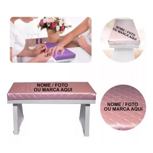 Apoio De Mão Para Mesa Luxo Em Couro manicure unha pedidure podologia banquinho banco Personalizado