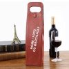 Saco Bag Sacola Para Vinho Garrafas de Bebidas e Presentes! Sofisticada em Couro Sintético Luxo - 1 Garrafa Personalizad