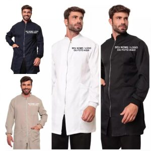 Jaleco Masculino Várias Cores Gabardine Zíper Ritz Full Personalizado