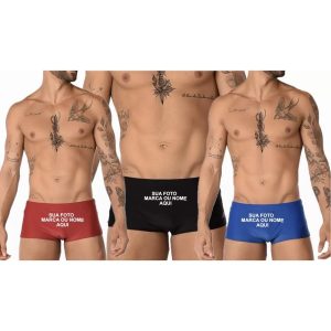 Sunga Boxer Adulto Ajustável Na Cintura P M G Gg Lançamento Personalizado