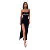 Vestido Longo Feminino Com Fenda Elegante Estiloso Festa Personalizado