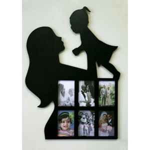 Quadro decorativo com fotos mae e bebe mdf personalizado