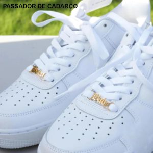Passador de cadarço personalizado em latão dourado ou metal personalizado