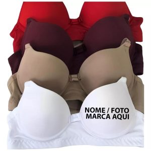 Sutiã Cropped Reforçado C/ Bojo Alça Larga Personalizada