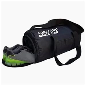 Bolsa De Academia Mala De Treino tenis Grande Resistente 32 Litros Cor Preto Lisa Personalizada