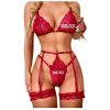 Calcinha Fio Dental Sexy + Sutiã Renda Lingerie Delicada Luxo Personalizado