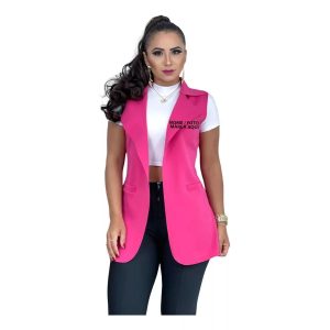 Colete Feminino Max Neoprene Aberto Estilo Moda Casual Personalizada