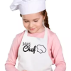 Avental Infantil Multiuso Projeto Mini Chef - Impermeavel Cor Branco