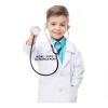 Jaleco infantil doutor medico unissex branco personalizado com nome