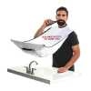 Avental Capa Para Barbear No Espelho Com Ventosas Barba Personalizado Nome Foto Marca