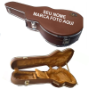 Bag Luxo Para Violão 100% Em Couro Ecológico Capa Acolchoada marrom Personalizada Nome Foto Marca