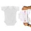Body Branco para Sublimação Manga Curta ( 100% Poliéster RIBANA )